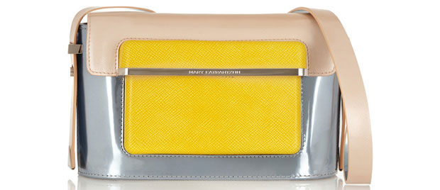Mary Katrantzou MVK bag yellow silver