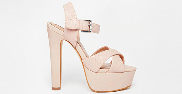 Miss KG Felicity nude platform sandals