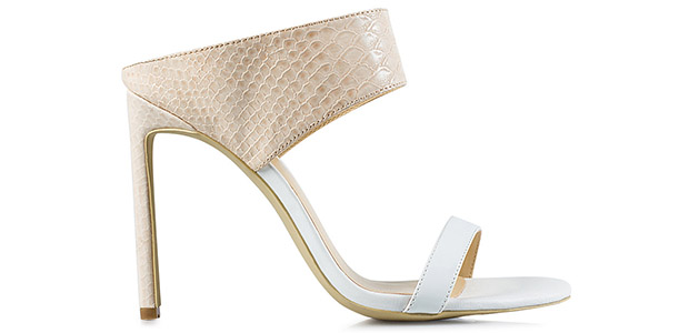 Nelly white mules
