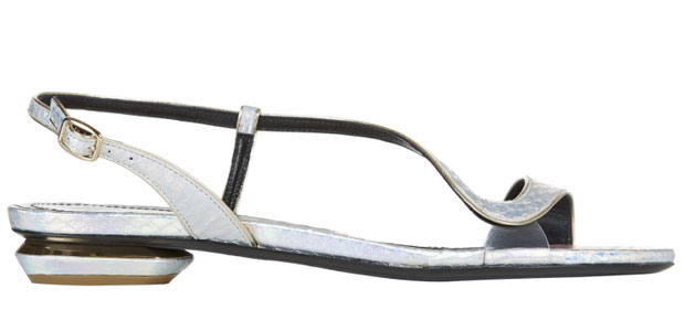 Nicholas Kirkwood silver snake sandals