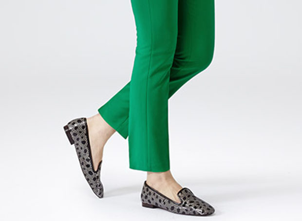 Reiss Celia slippers slangenleer snake black white