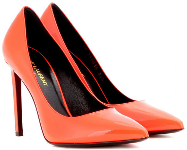 Saint Laurent Paris pumps orange