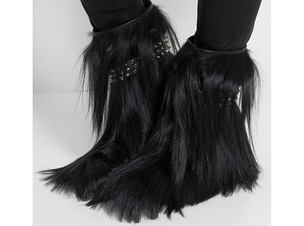 Saint Laurent Patti boots goat hair