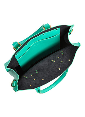 Sophie Hulme mini tote mint fluo