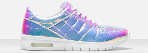 Uterqüe iridescent sneakers white