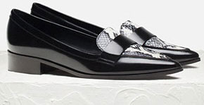 Uterqüe loafers snake black