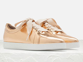 Uterqüe metallic pointy sneakers