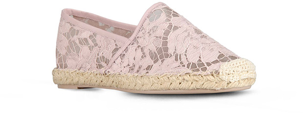 Valentino lace powder pink espadrille