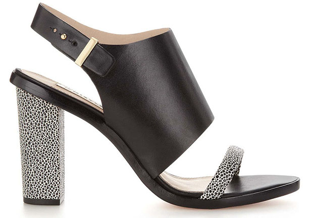 Whistles Gina Cuff sandal black white