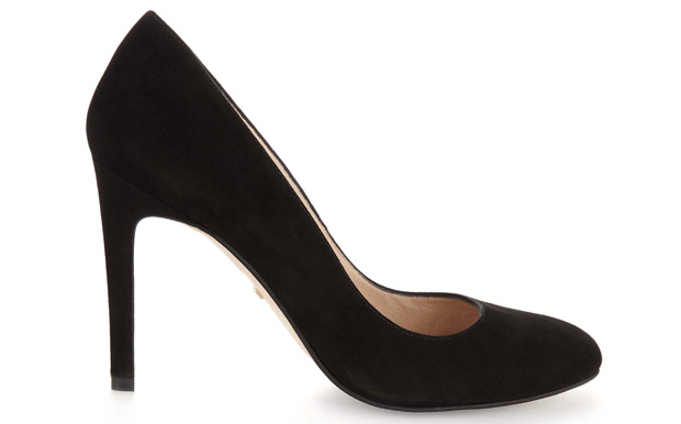 Whistles Sandie suede black pumps
