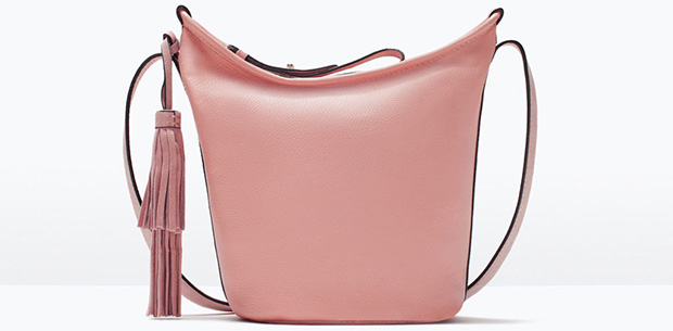 Zara buideltas roze kwastjes