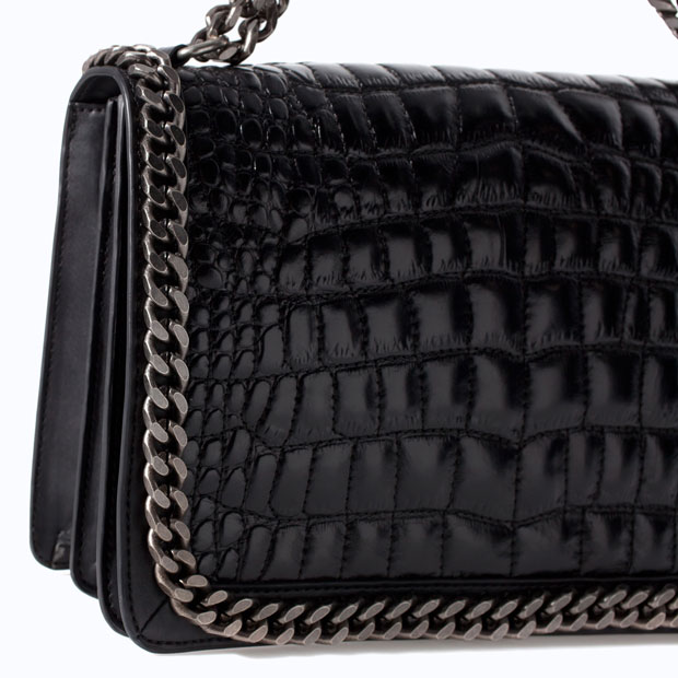 Zara croco chain bag detail
