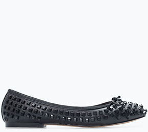 Zara herfst schoenen flatjes zwart