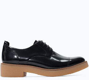 Zara herfst schoenen derby zwart