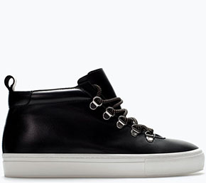Zara herfst schoenen sneakers zwart
