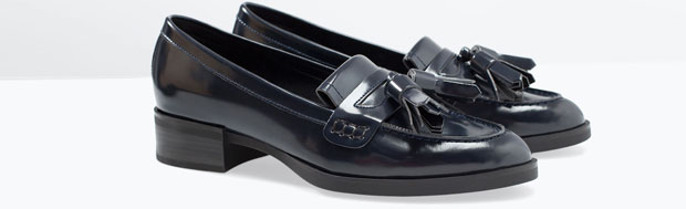 Zara marine mocassin loafers