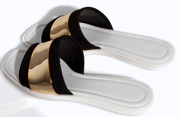 Zara gold metallic sandalen