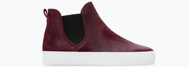 Zara pony hair slip ons