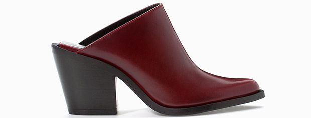Zara red mules