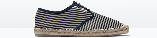 Zara veter espadrille streepjes